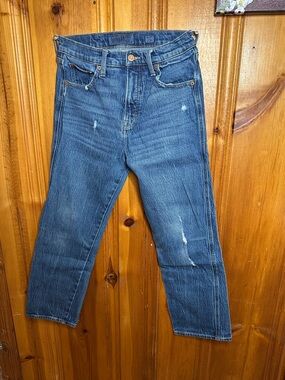 Lucky Brand Distressed Blue Straight Jeans